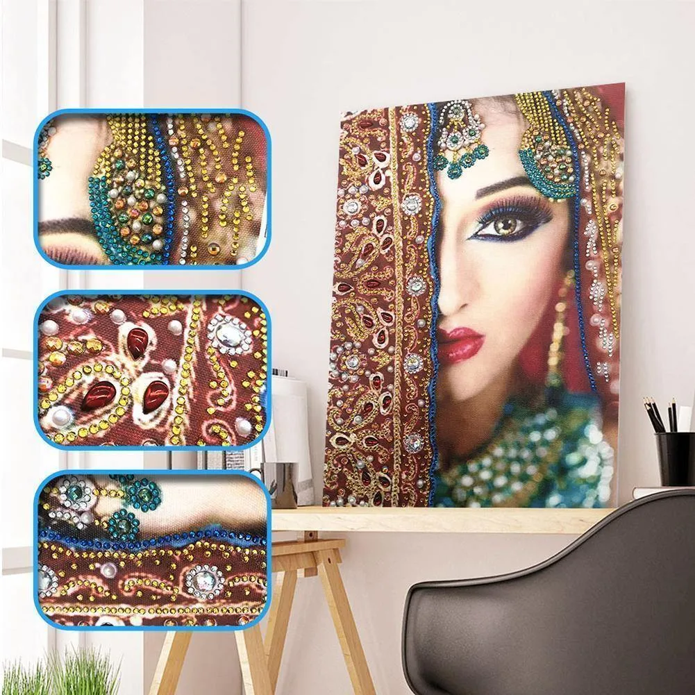ecoolbuy Beauty 5D DIY Special Shaped Diamond Painting Kit