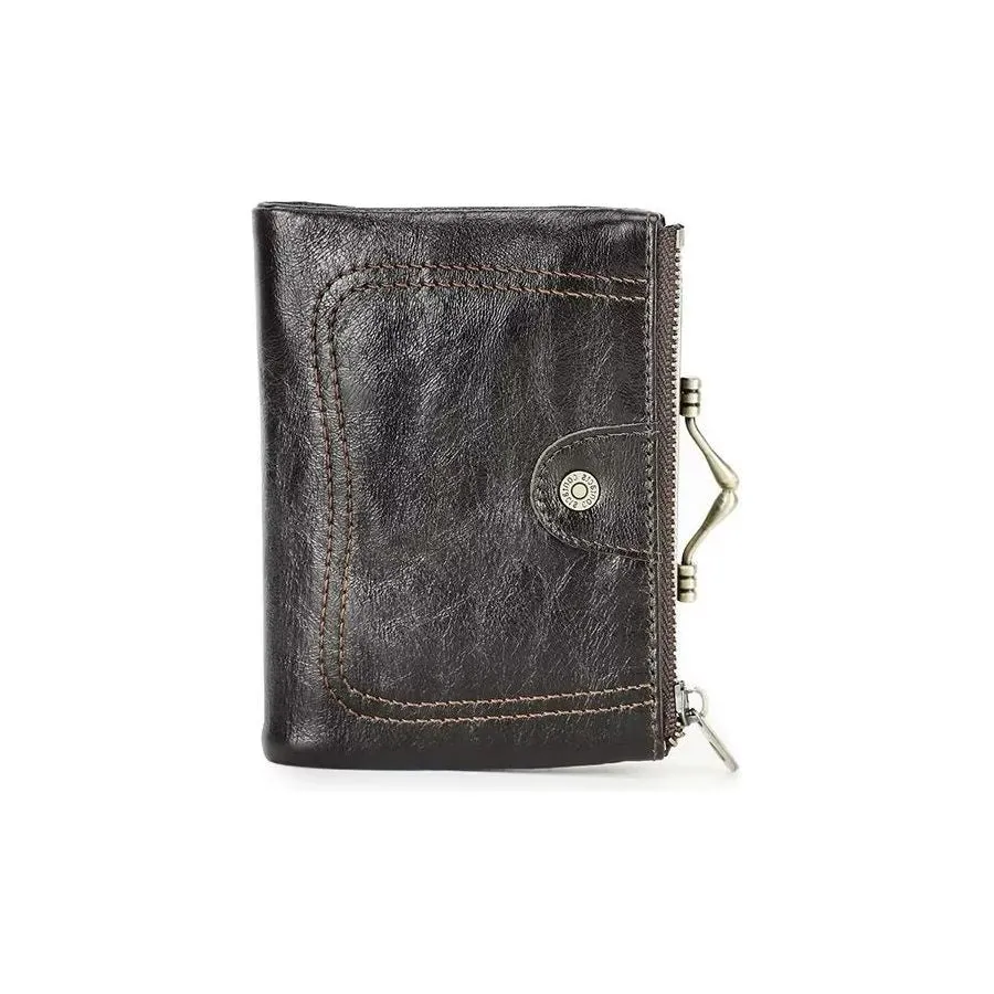 ElegantCow RFID Short Zipper Clutch Wallet