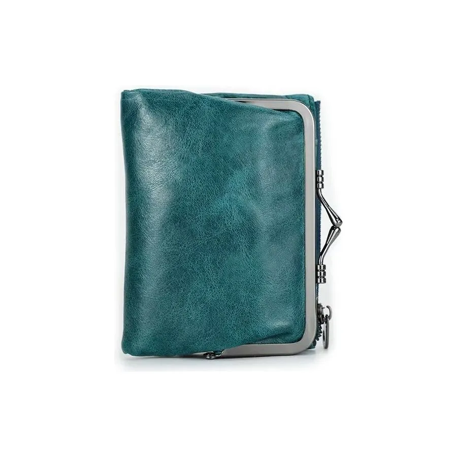 ElegantCow RFID Short Zipper Clutch Wallet