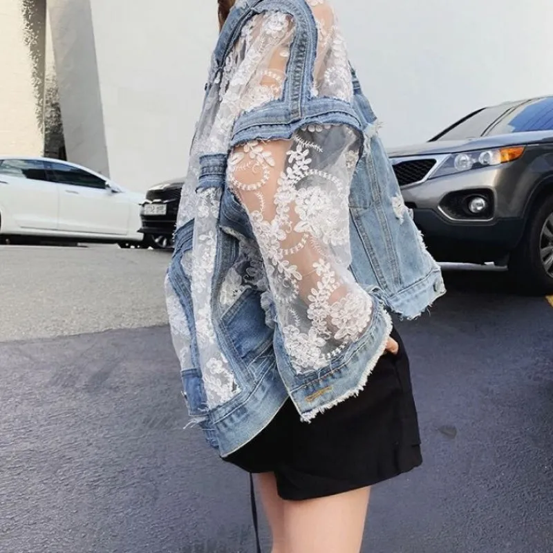 Embroidery Patchwork Stylish Denim Jacket