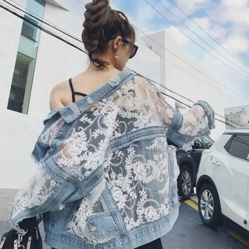 Embroidery Patchwork Stylish Denim Jacket