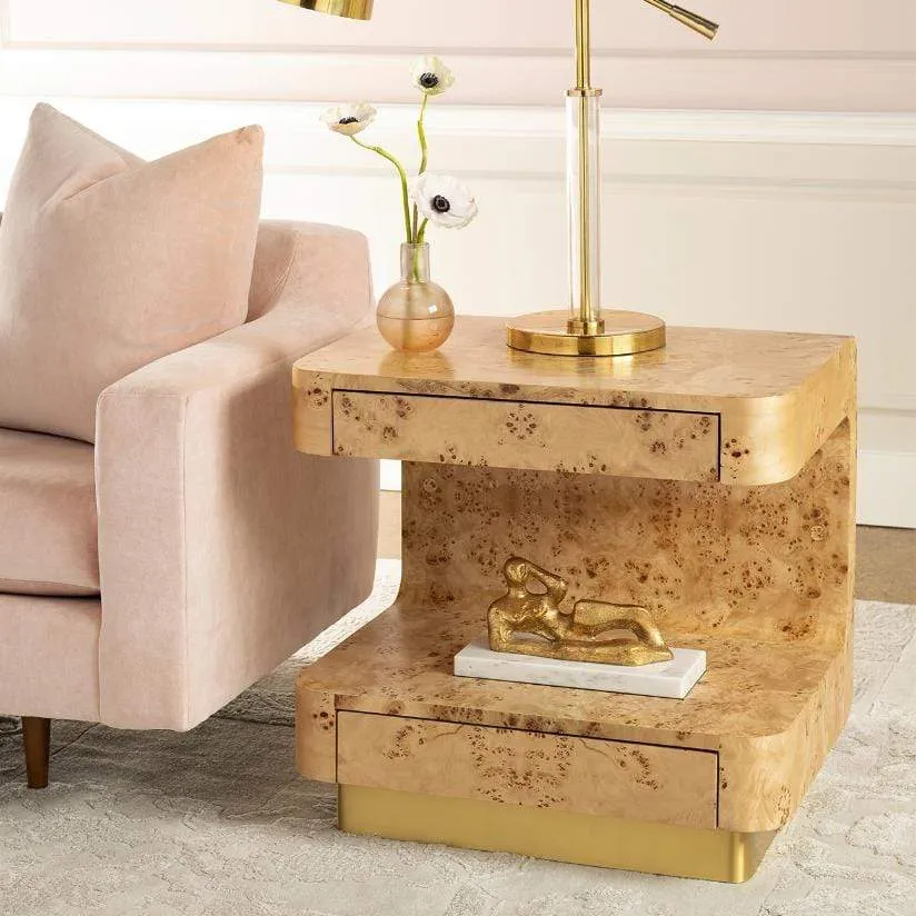 Emil 2 Drawer Side Table