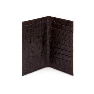 English Gents Leather Suit Wallet 10 CC - Brown Croc