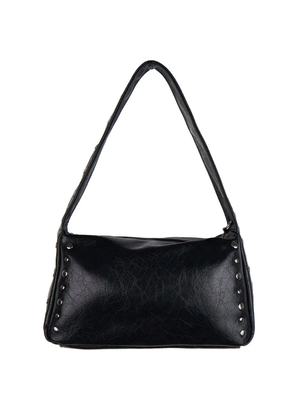 Faux Leather Studded Shoulder Bag IJ503