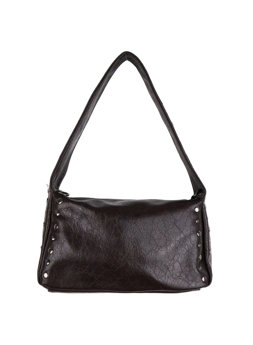 Faux Leather Studded Shoulder Bag IJ503