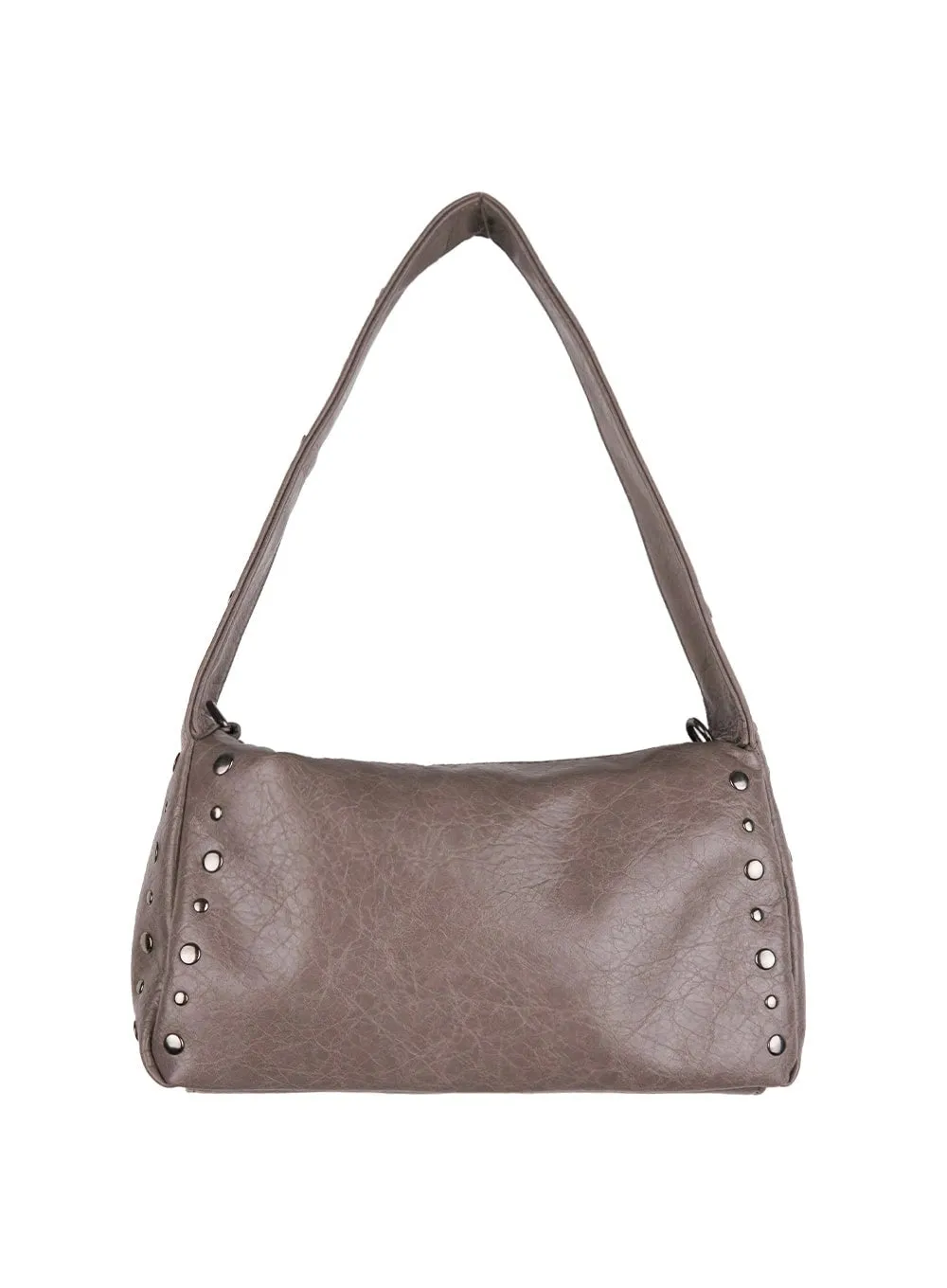 Faux Leather Studded Shoulder Bag IJ503