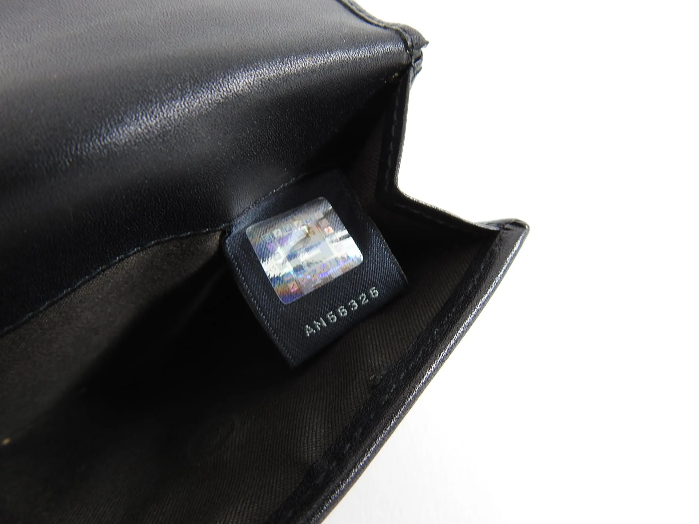 Fendi Black Monogram Zucca Logo Bifold Wallet