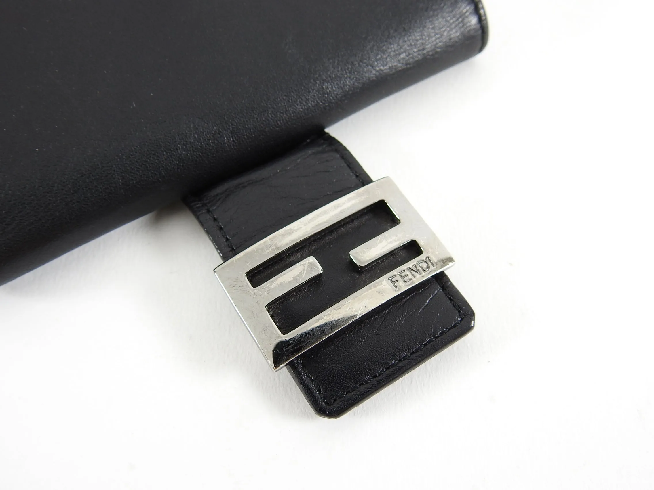 Fendi Black Monogram Zucca Logo Bifold Wallet
