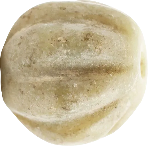 FINE VIKING MELON FORM GLASS BEAD 850-1050 AD