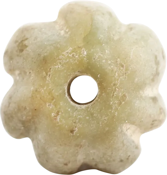 FINE VIKING MELON FORM GLASS BEAD 850-1050 AD
