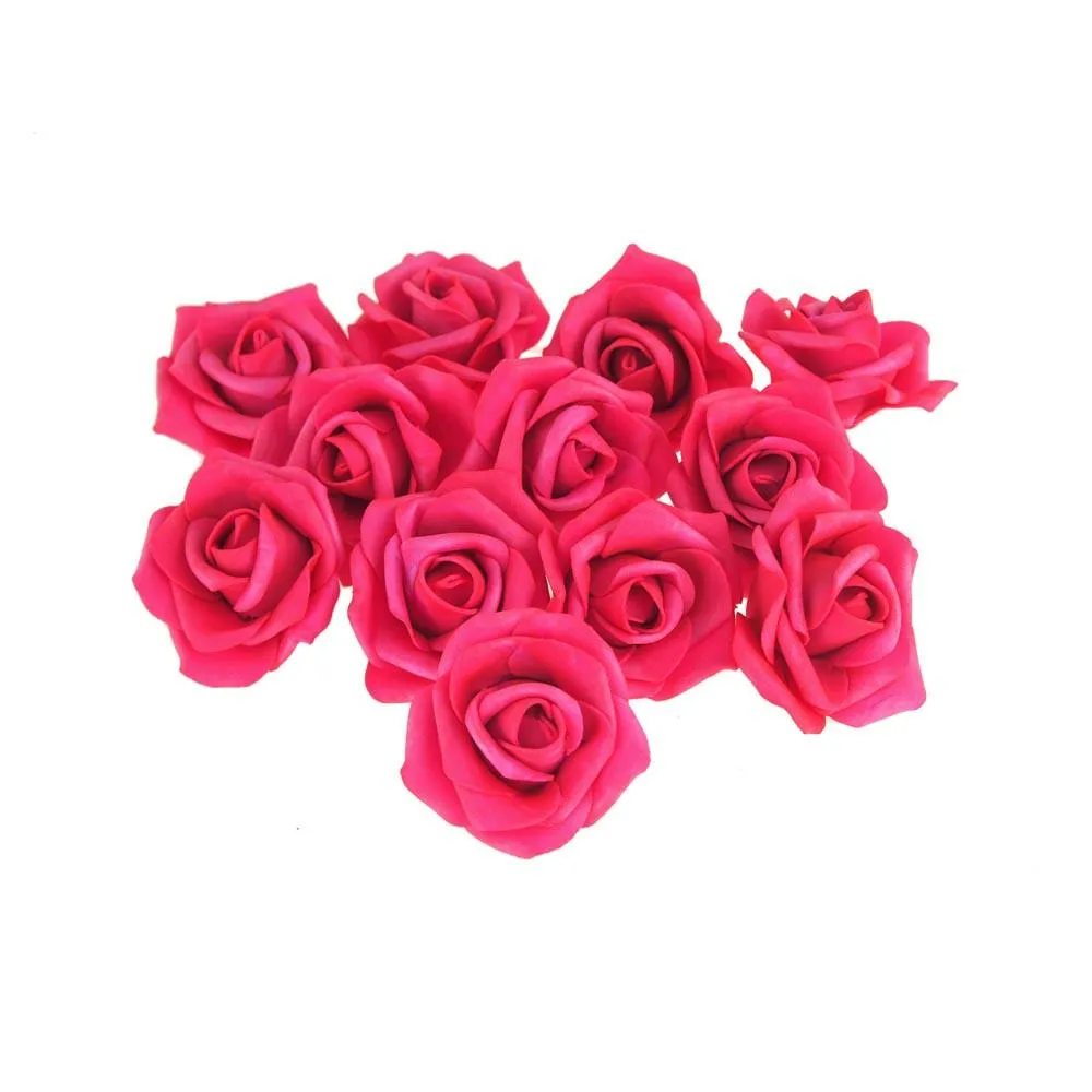 Foam Roses Flower Head Embellishment, 2-Inch, 12-Piece
