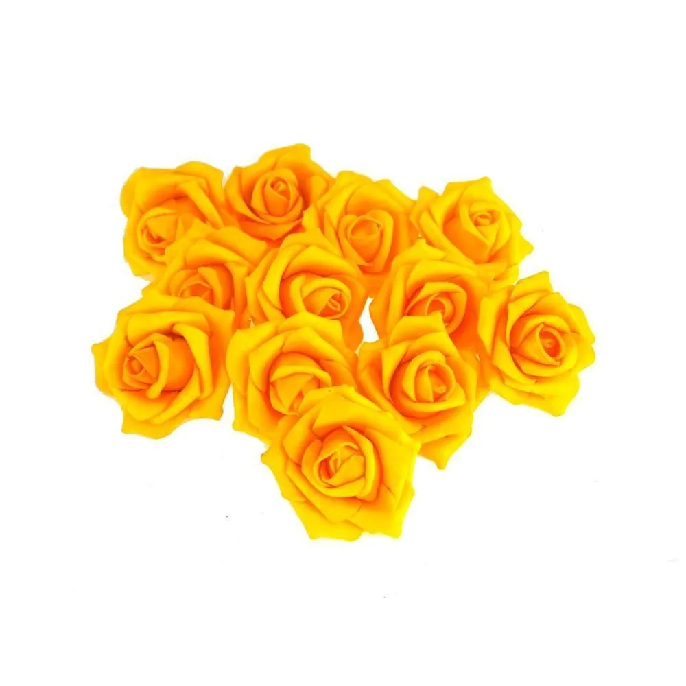 Foam Roses Flower Head Embellishment, 2-Inch, 12-Piece