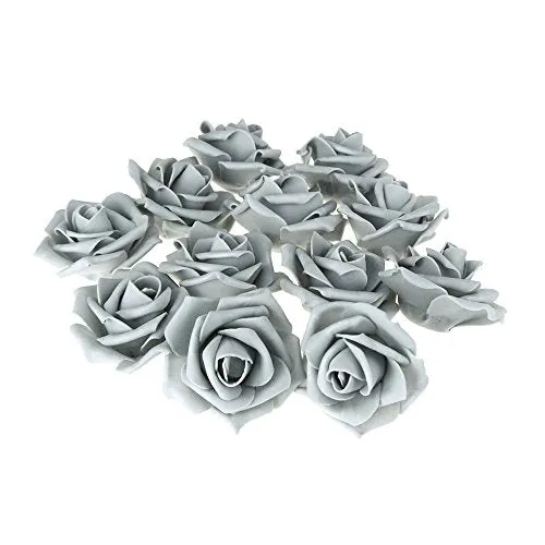 Foam Roses Flower Head Embellishment, 2-Inch, 12-Piece