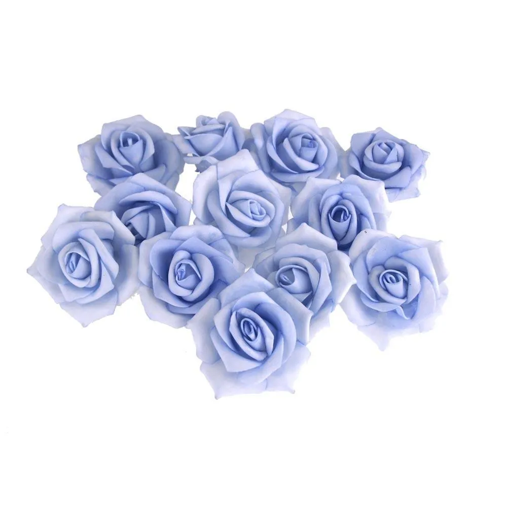 Foam Roses Flower Head Embellishment, 2-Inch, 12-Piece