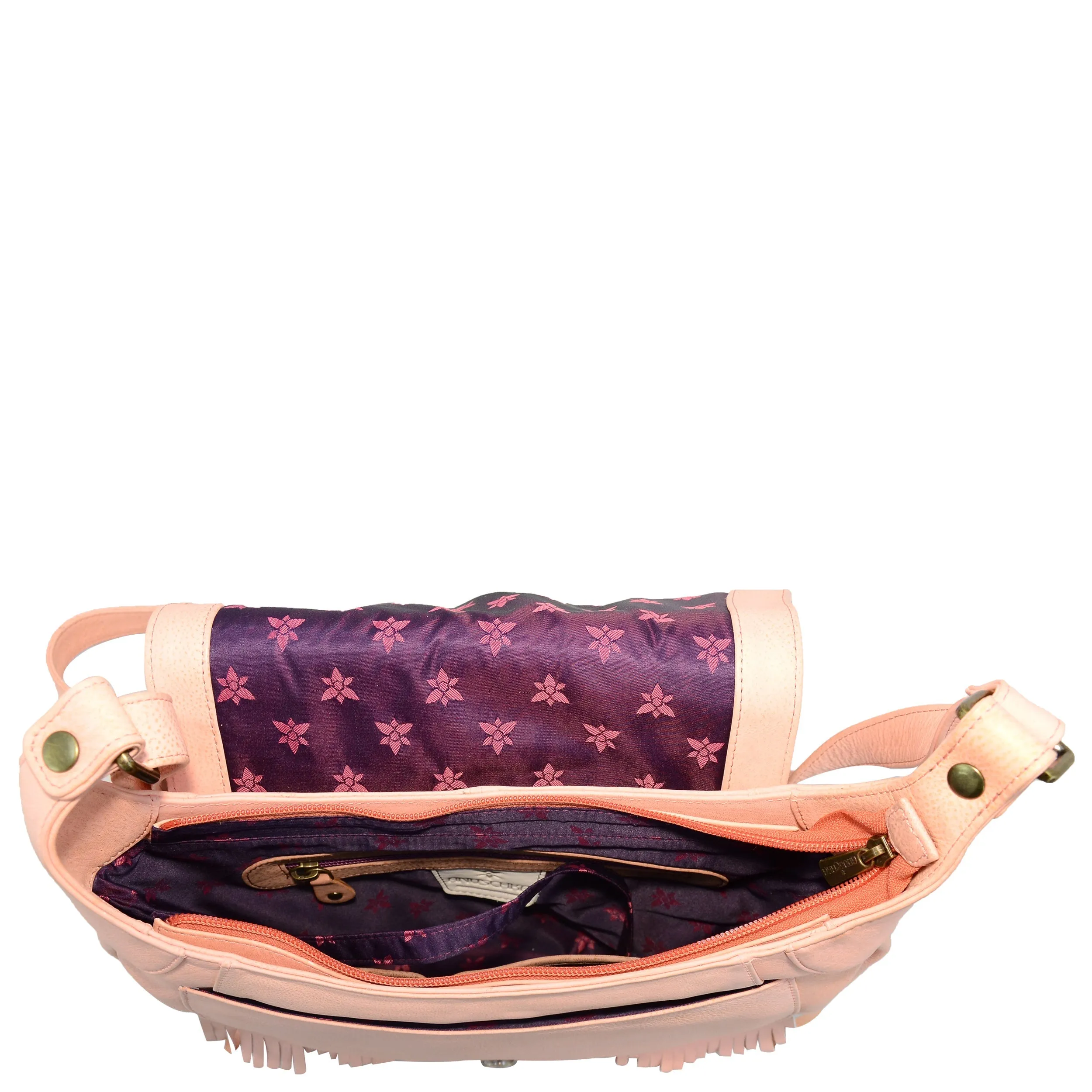 Fringed Flap Saddle Bag - 619