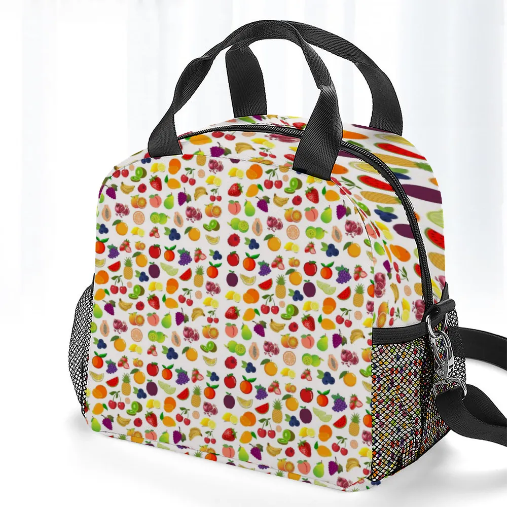 Fruit Insulated Lunch Bag with Handles & Shoulder Strap