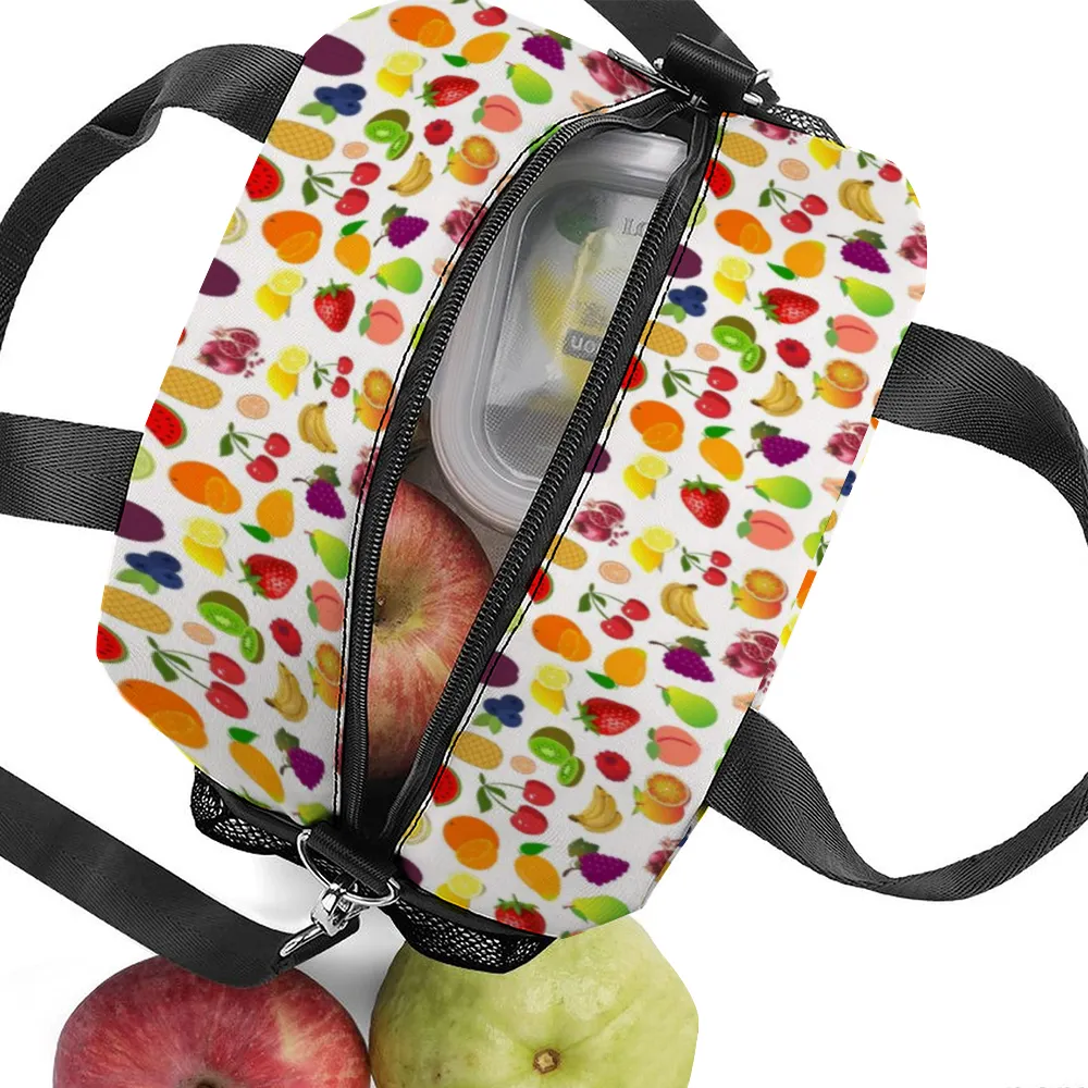 Fruit Insulated Lunch Bag with Handles & Shoulder Strap