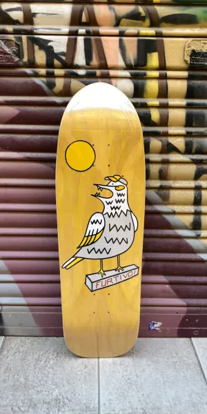 Furtivo "CARNIVORA" 9.75 Sargent Shape Yellow Skateboard Deck- Tabla