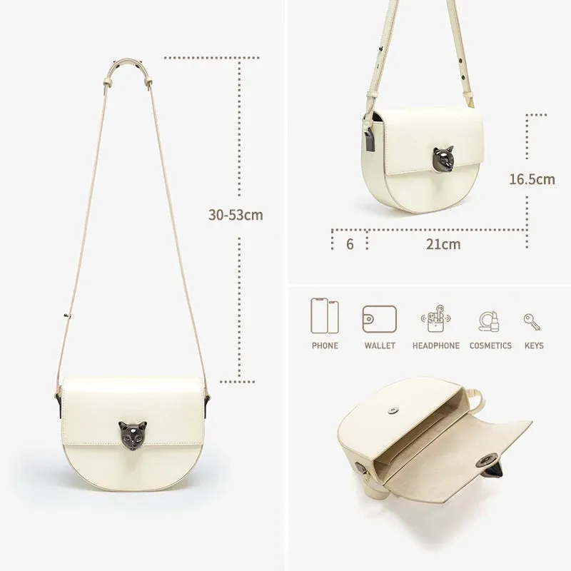 Genuine Leather Crossbody Casual Saddle Shoulder Bag
