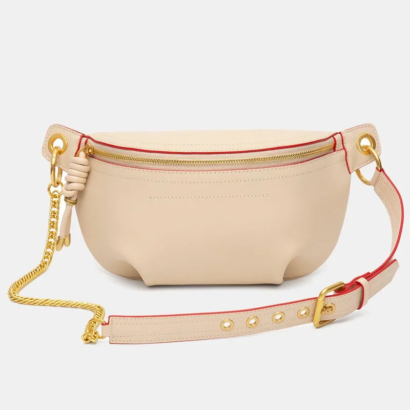 Genuine Leather Large Capacity Crossbody Bag Waist Bag