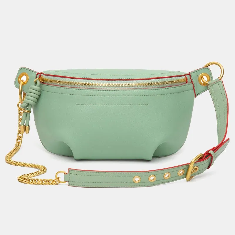 Genuine Leather Large Capacity Crossbody Bag Waist Bag