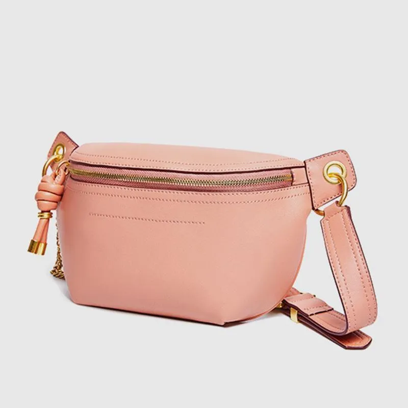 Genuine Leather Large Capacity Crossbody Bag Waist Bag