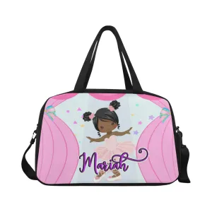 Girls Ballerina Tote Travel Duffle Bag