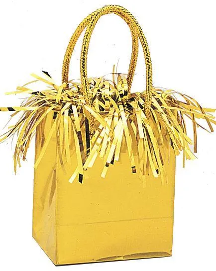 Gold Gift Bag Balloon Weight