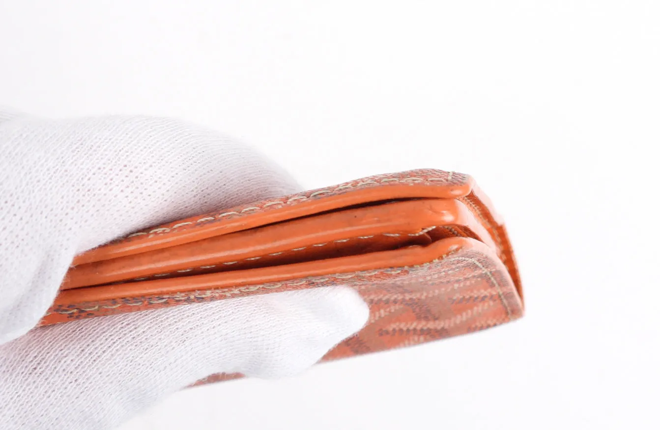 Goyard Orange Goyardine Richelieu Long Flap Bi-Fold Wallet