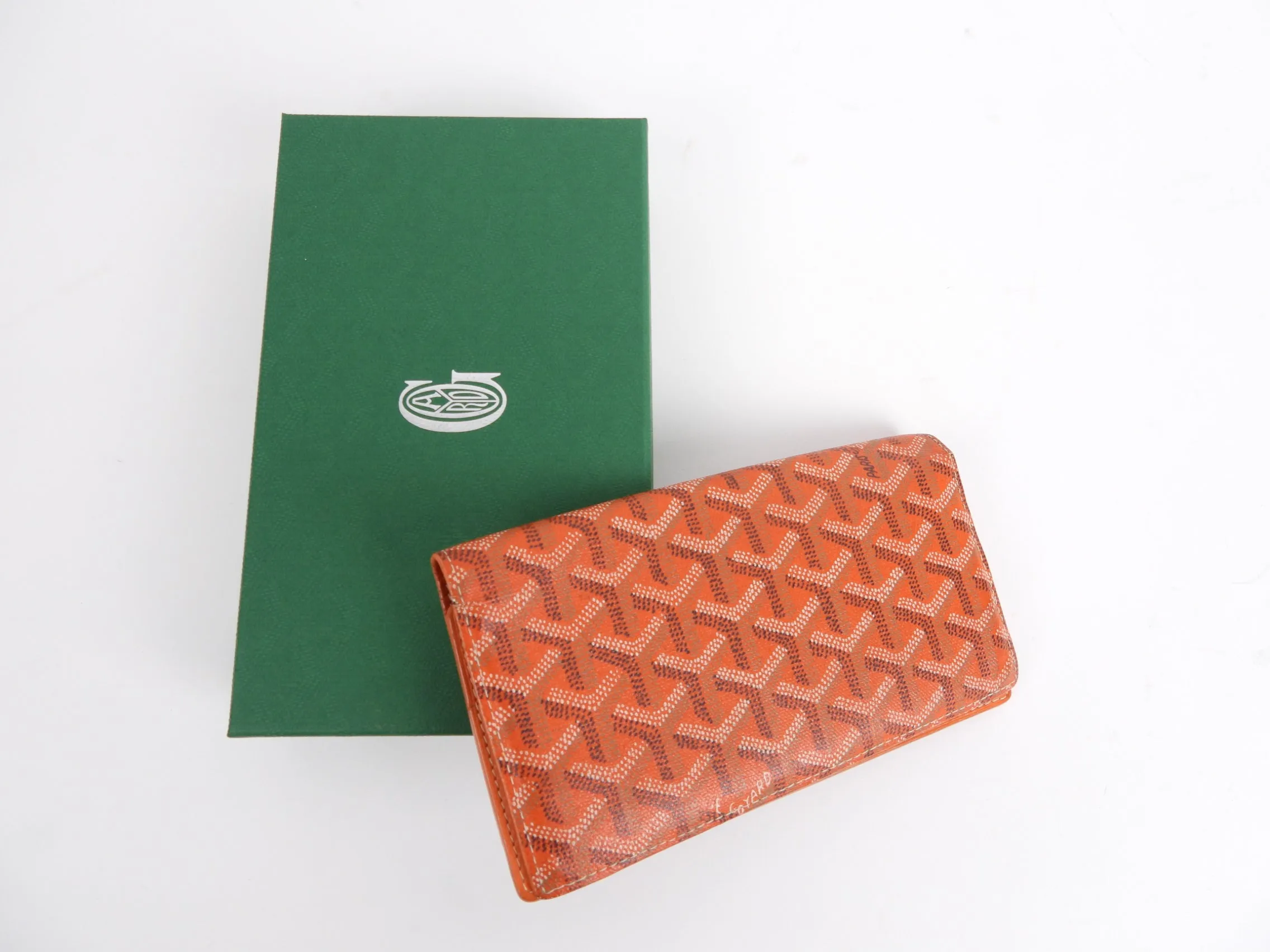 Goyard Orange Goyardine Richelieu Long Flap Bi-Fold Wallet