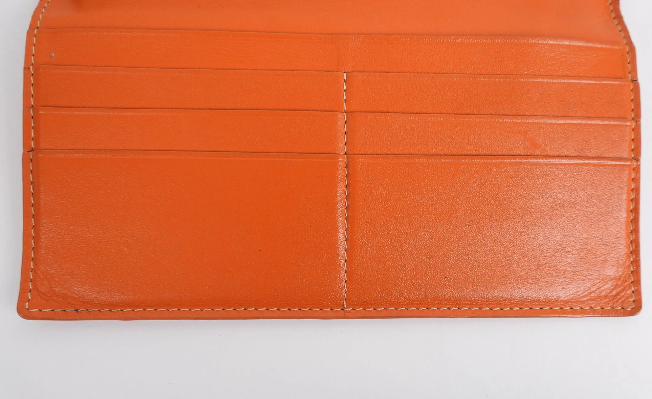 Goyard Orange Goyardine Richelieu Long Flap Bi-Fold Wallet