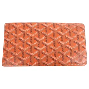 Goyard Orange Goyardine Richelieu Long Flap Bi-Fold Wallet