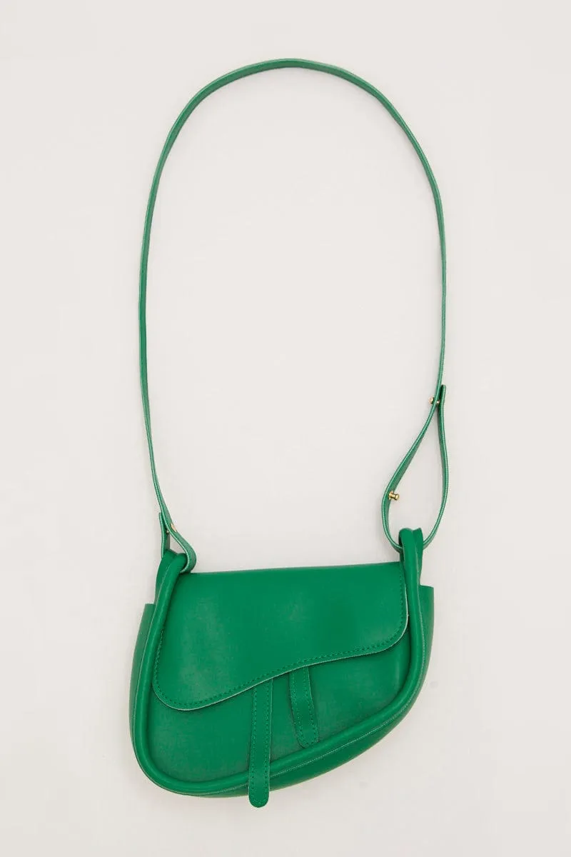 Green Crossbody Saddle Bag