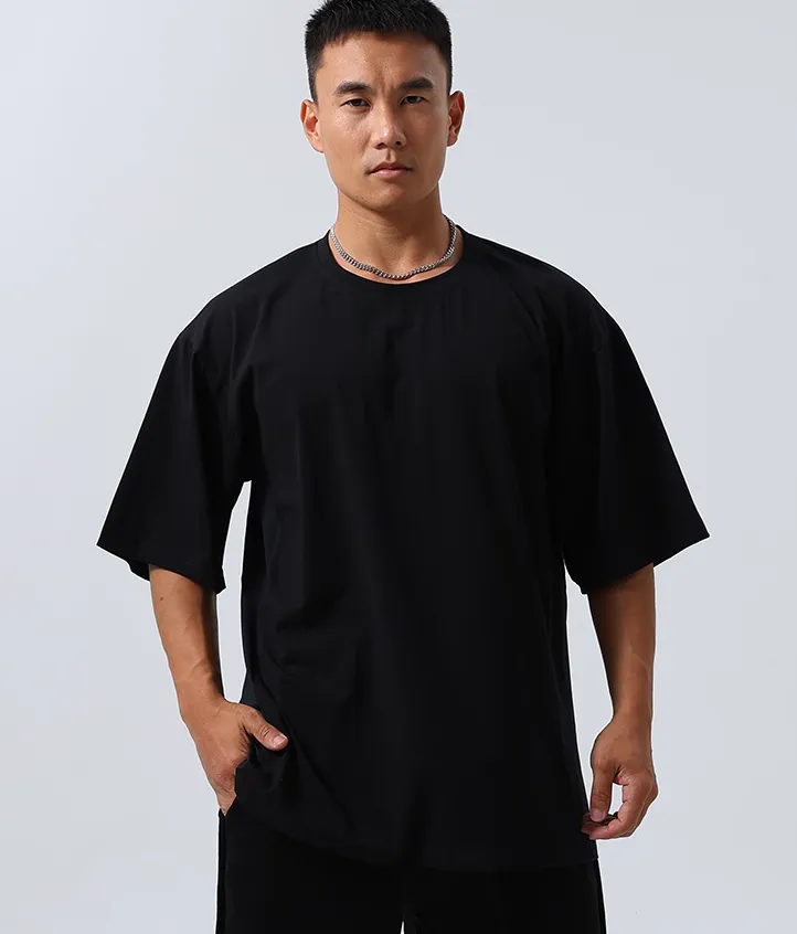 GYM BUDDY SWEAT-ABSORBENT SHORT SLEEVE LOOSE T SHIRTS
