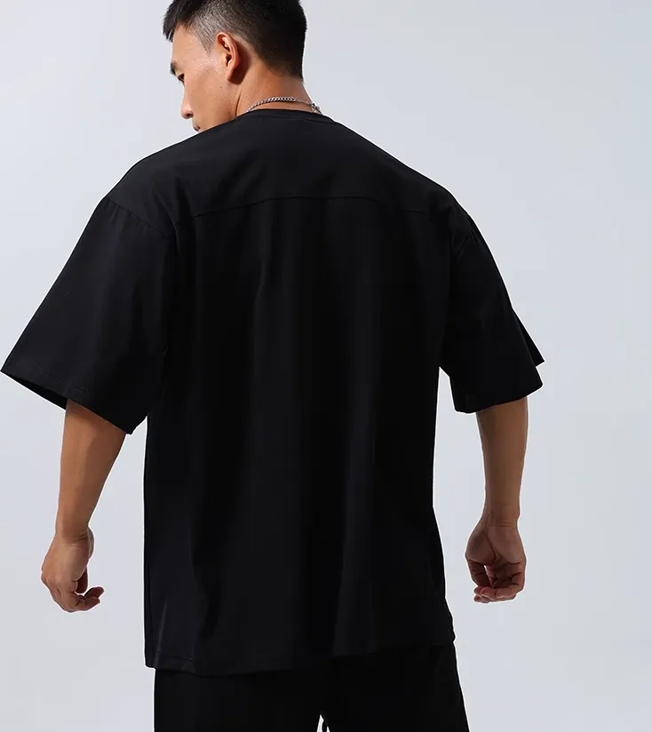 GYM BUDDY SWEAT-ABSORBENT SHORT SLEEVE LOOSE T SHIRTS