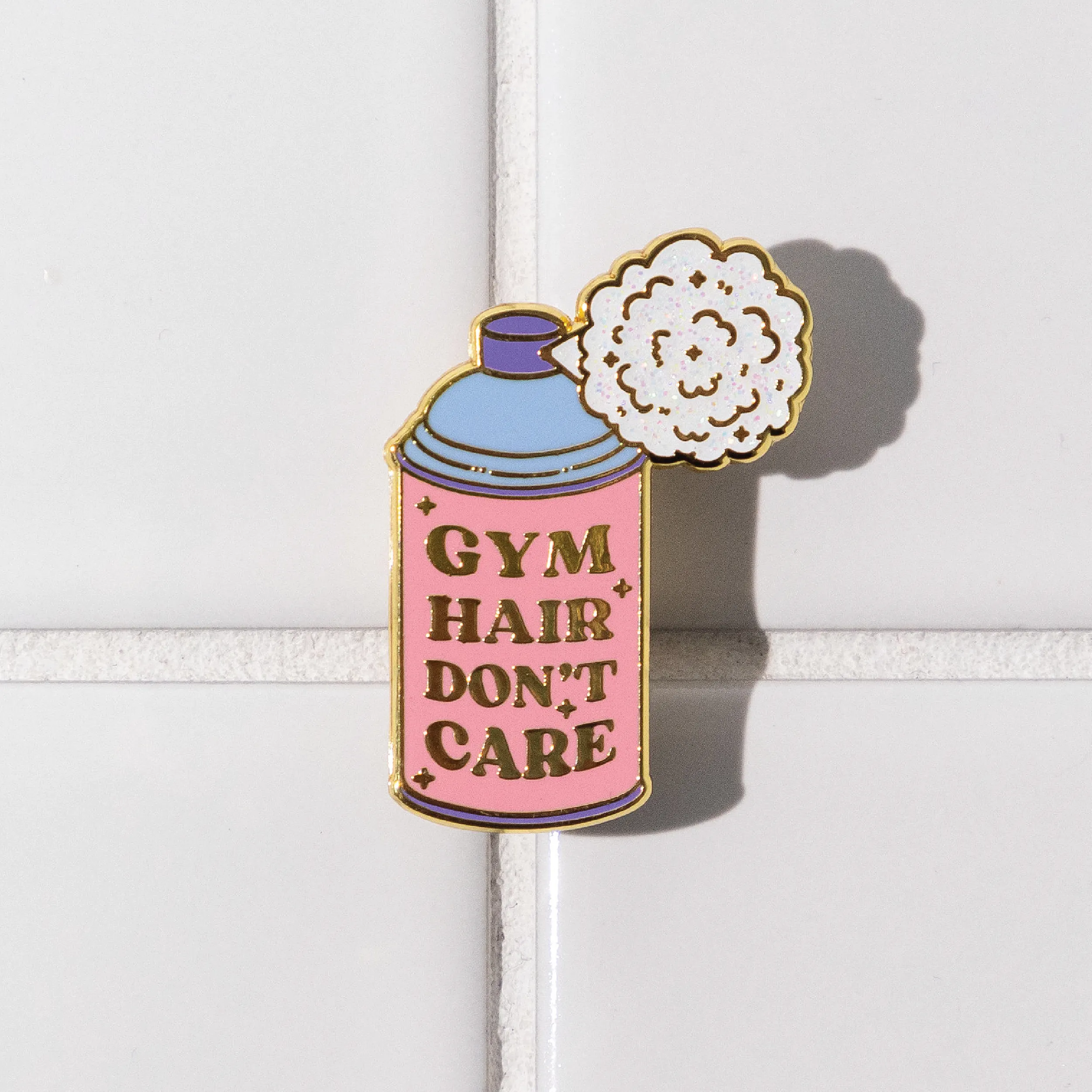 Gym Hair Don't Care Pin