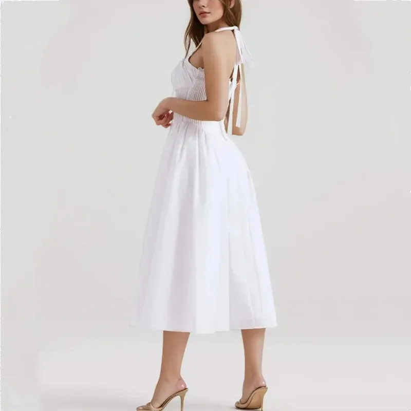 Halter Corset Stylish Midi Dress