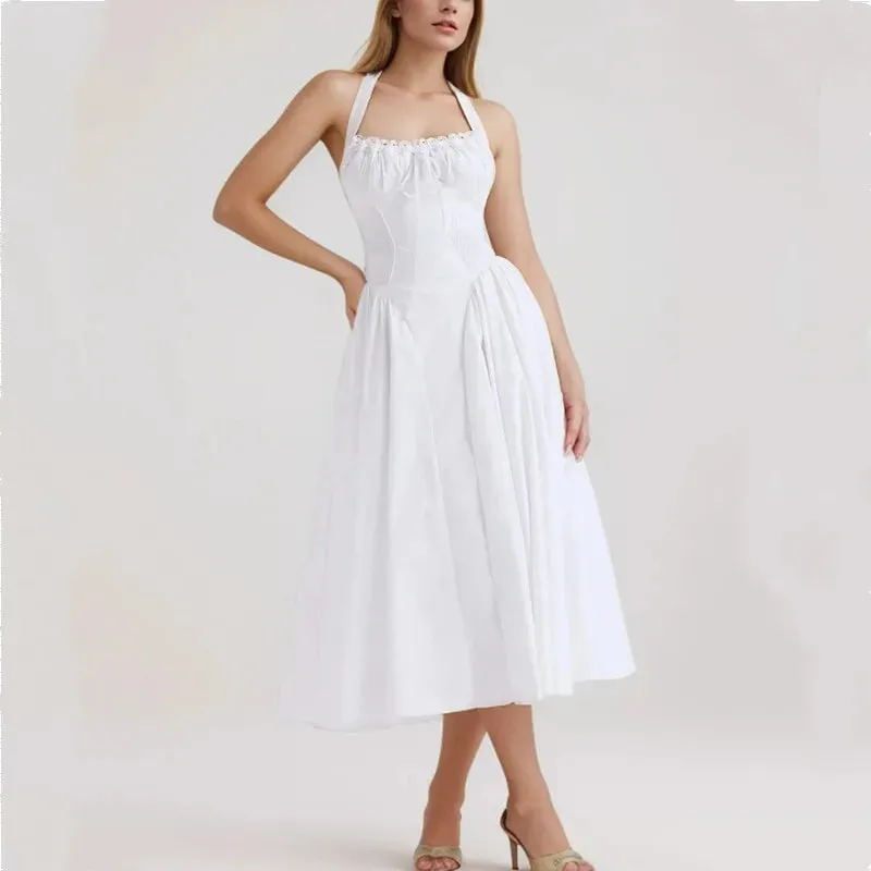 Halter Corset Stylish Midi Dress