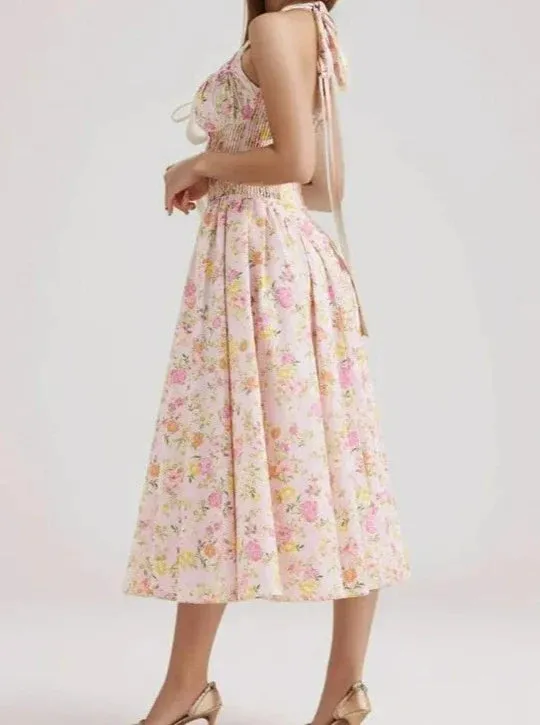 Halter Corset Stylish Midi Dress
