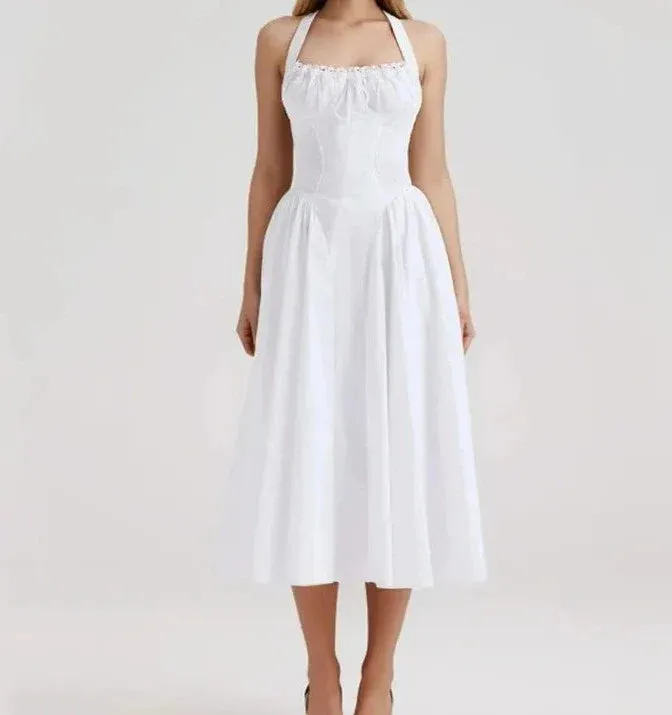 Halter Corset Stylish Midi Dress
