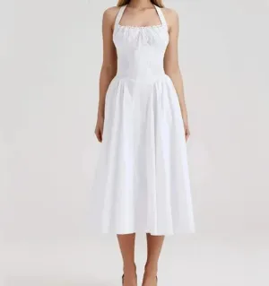 Halter Corset Stylish Midi Dress