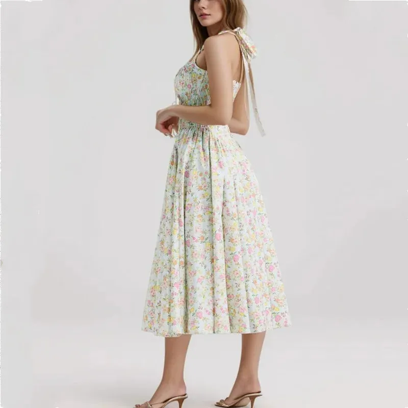 Halter Corset Stylish Midi Dress