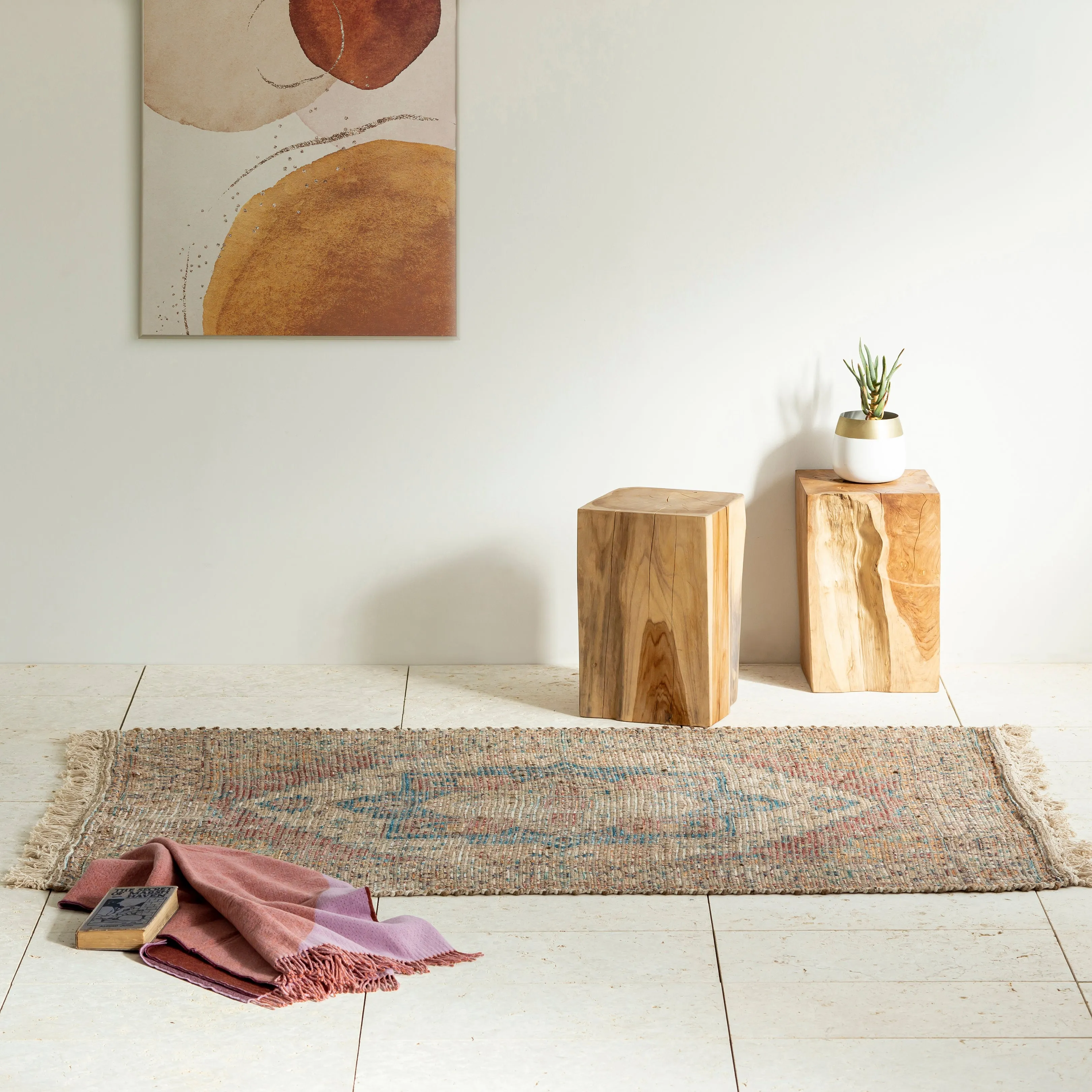 Handmade Ornamental Medallion Rug　120×180