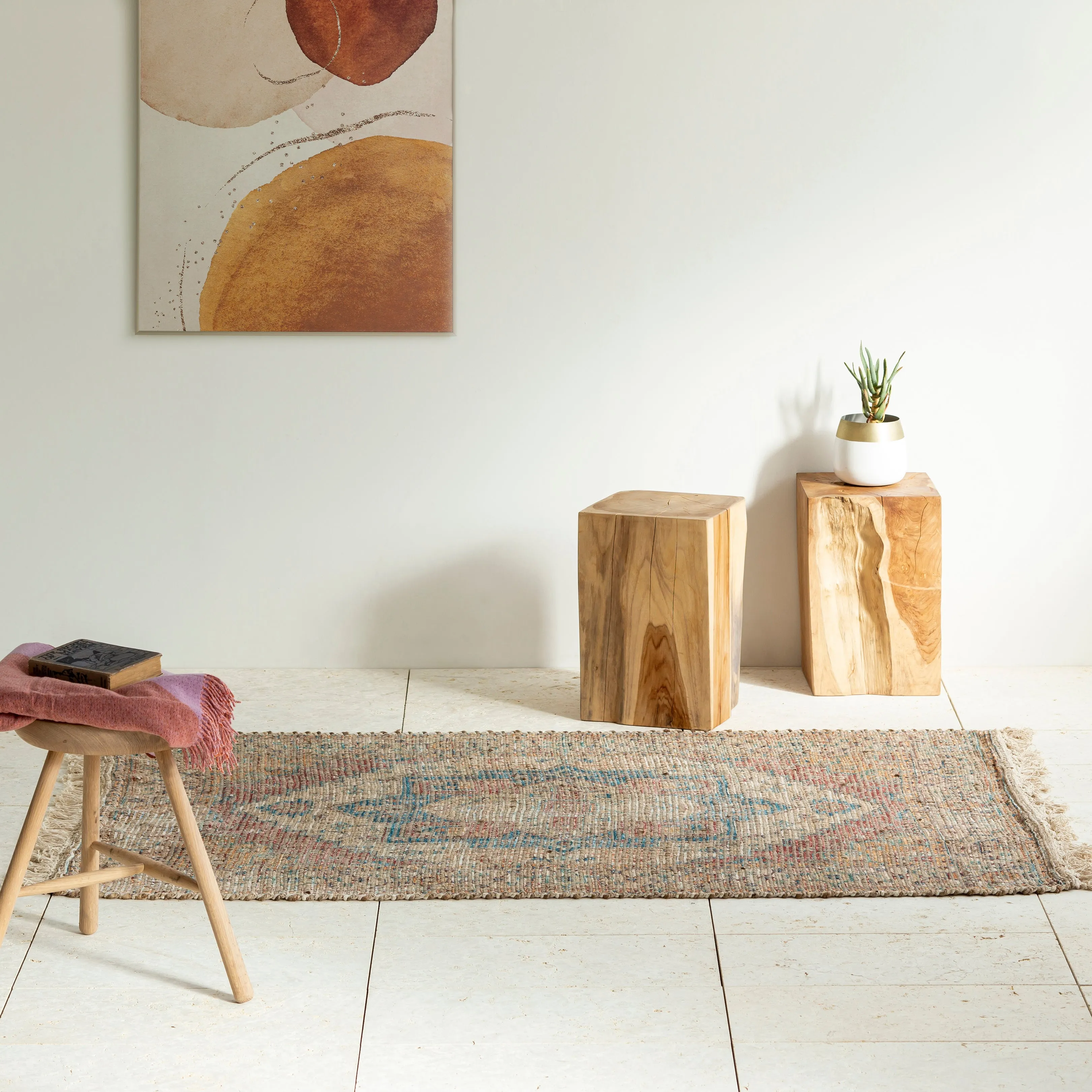 Handmade Ornamental Medallion Rug　120×180