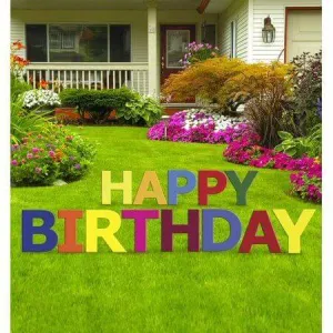 HAPPY BIRTHDAY Multi-Colored Yard Signs