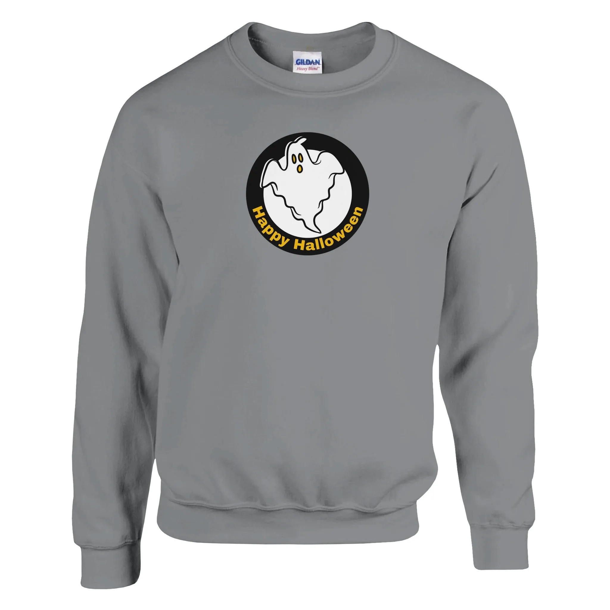 Happy Halloween Ghost | Adult Unisex Crewneck Sweatshirt | Gildan® 18000