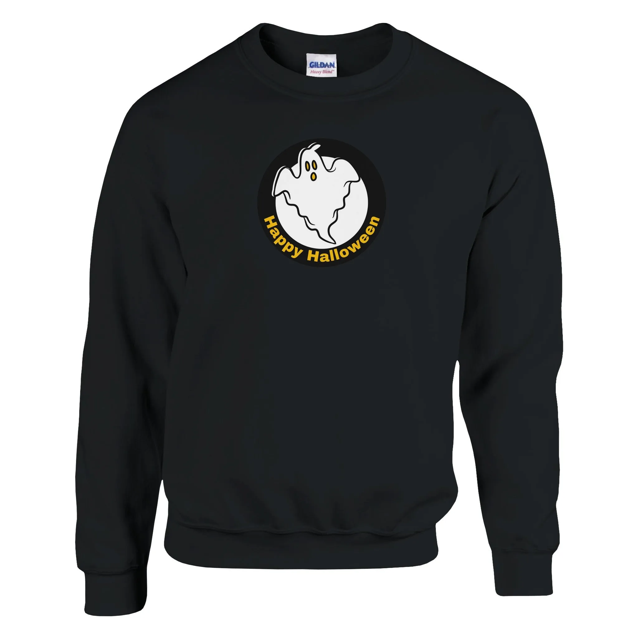 Happy Halloween Ghost | Adult Unisex Crewneck Sweatshirt | Gildan® 18000