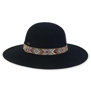 Hat - Black/Multi Colored Beaded Headband-Women's-AD1513A