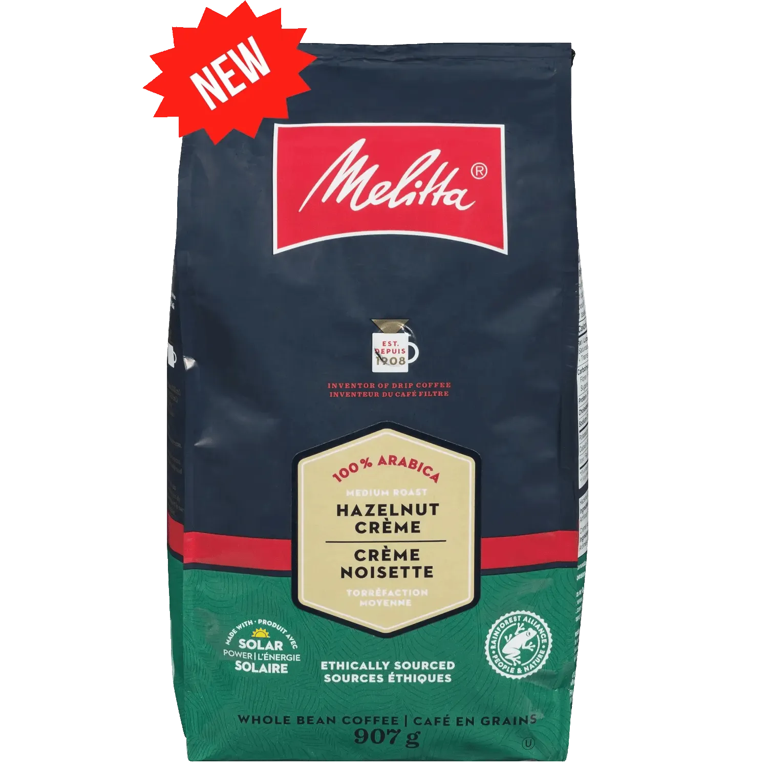 Hazelnut Creme Whole Bean - RainForest Alliance Certified - 2lb