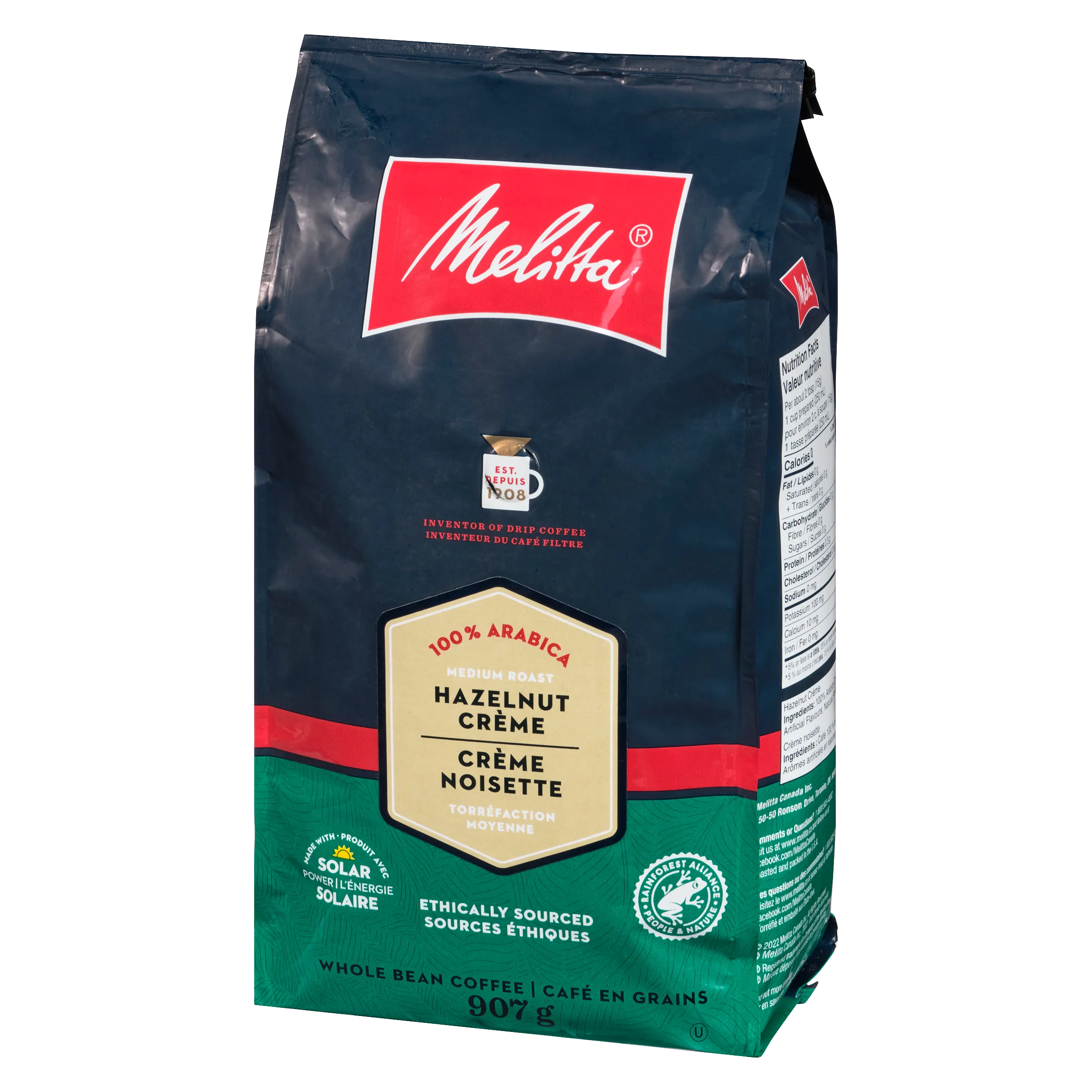 Hazelnut Creme Whole Bean - RainForest Alliance Certified - 2lb